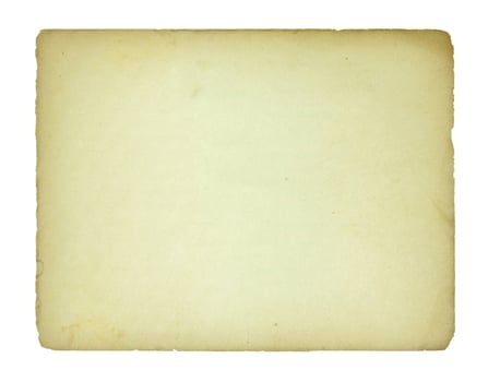 old paper sheet isolated photo