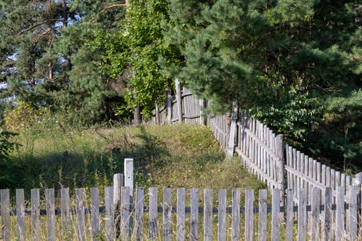 Wooden fence for security photo