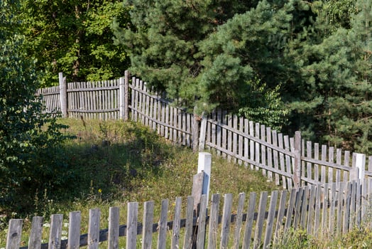 Wooden fence for security photo