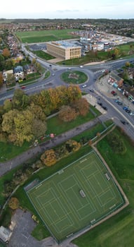 Best Aerial View of Luton City of England after Sunset photo