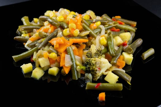 Vegetable stew on a plate photo