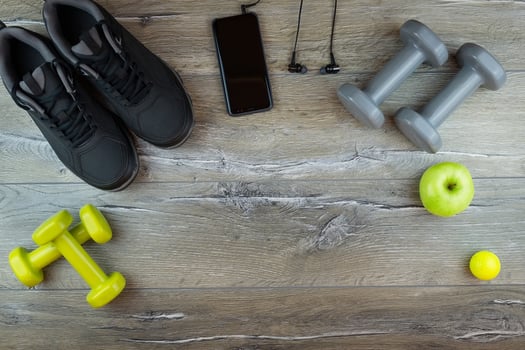 Sports equipment for fitness photo