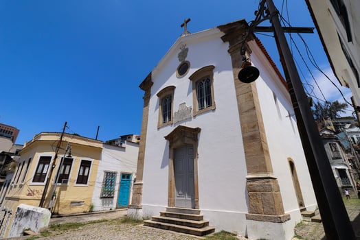 Rio de Janeiro, RJ, Brazil, 2022 - Saint Francis of Prainha Church, downtown Rio, was erected in 1696 at the foot of Conceicao Hill photo