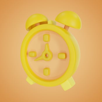 Alarm clock icon 3D illustration photo