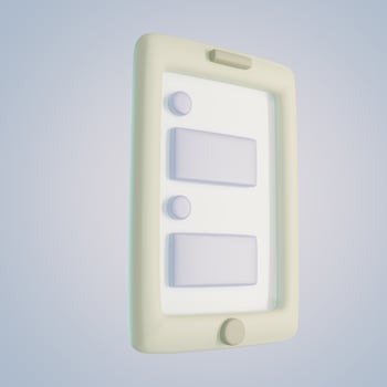 Mobile phone icon 3D illustration photo
