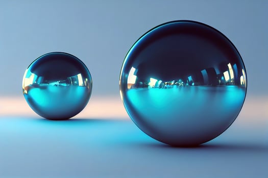 3D illustration Geometric Realistic Spheres Shape scene photo