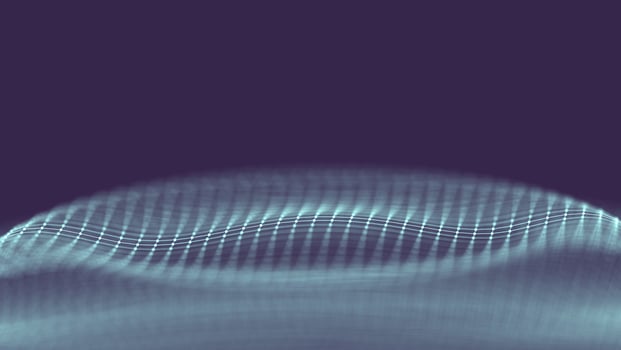 Data technology abstract futuristic illustration . Low poly shape with connecting dots and lines on dark background. 3D rendering . Big data visualization . photo