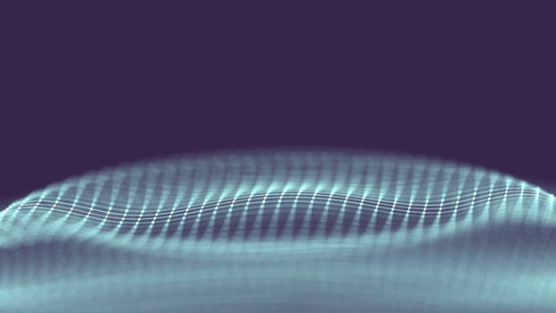 Data technology abstract futuristic illustration . Low poly shape with connecting dots and lines on dark background. 3D rendering . Big data visualization . photo