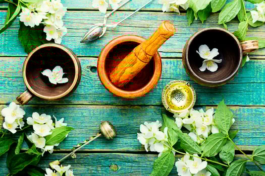 Jasmine flower tea photo