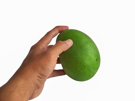 Fresh green honey mango isolate on white background photo