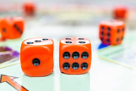 cubes on the board game photo