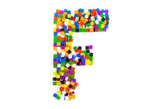 Alphabet on white background photo