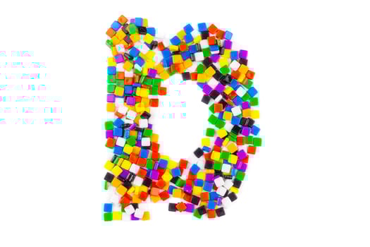 Alphabet on white background photo