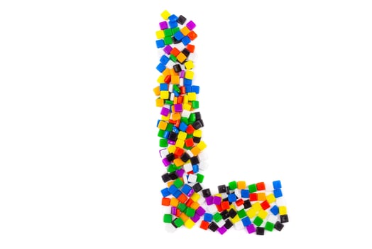 Alphabet on white background photo