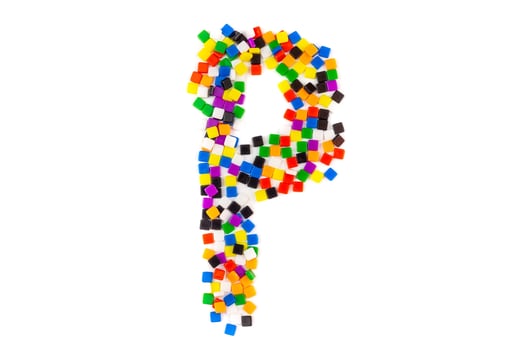 Alphabet on white background photo