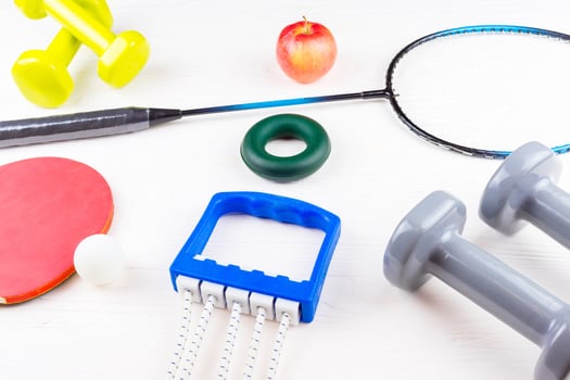 sports equipment for fitness photo