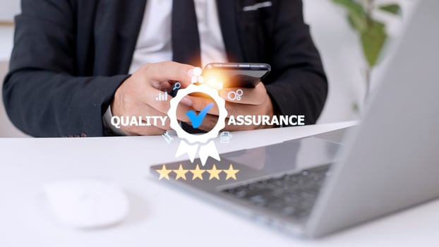 Quality Assurance Service Guarantee Standard Internet Business Technology Concept. photo