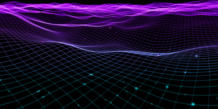 grid Neon color mesh light effect  Abstract wave 3d illustration photo