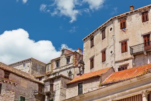Old Stone Buildings of Sibenik, Croatia photo
