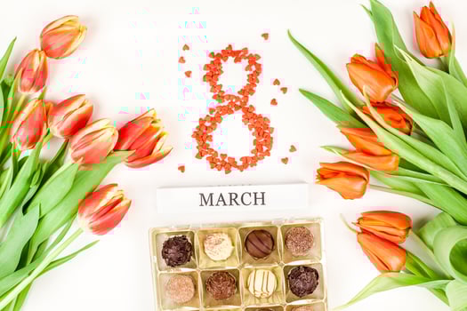 8 March International Women's Day greeting card photo