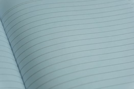 Blank lined sheet or paper copy space. blank notebook or journal for writing mockup photo