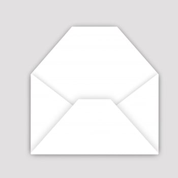 white tempalt envelope photo