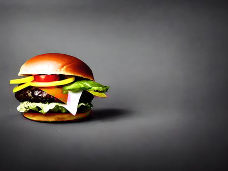 Gourmet fresh delicious homemade hamburger. photo