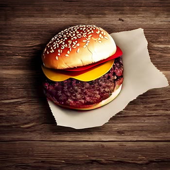 Gourmet fresh delicious homemade hamburger. photo