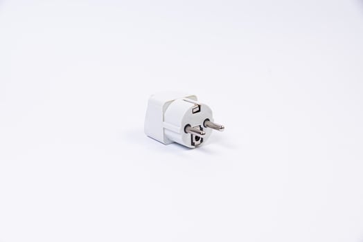 various converter cables adapters for computers and smartphones HDMI VGA USB DVI DP isolated on white photo