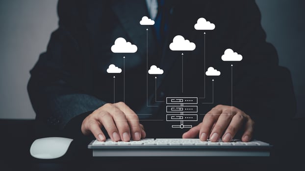 cloud computing diagram technology. Data storage network computer.online information cyberspace and internet service concept. photo