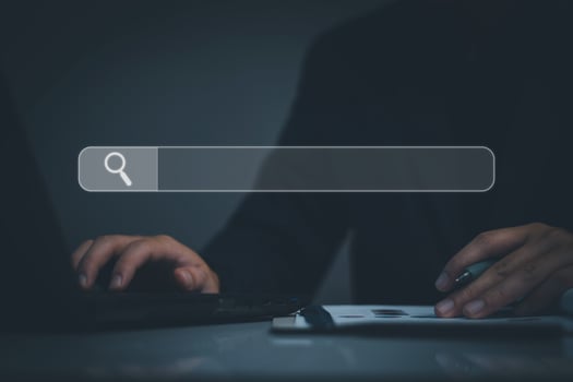 Data Search Technology Search Engine Optimization. Business people are searching for information in digital databases, search jobs, apply online jobs, manage big data bases, business information. photo
