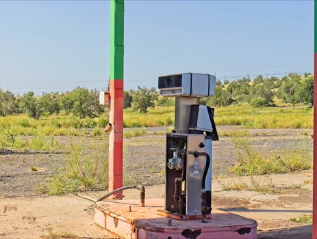 Abandoned Diesel Gasoline Pump In Disrepair photo