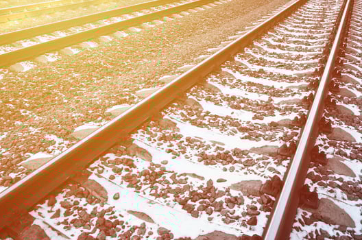 Winter railroad details photo