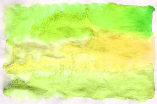 Colorful green and yellow watercolor background for wallpaper. Aquarelle bright color illustration photo