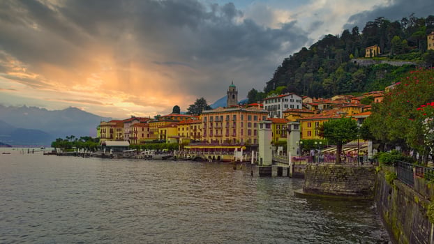 Bellagio at lake Como in Italy photo