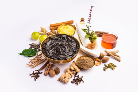 Chyavanprash or chyawanprash is widely consumed in India as a dietary ayurvedic supplement photo