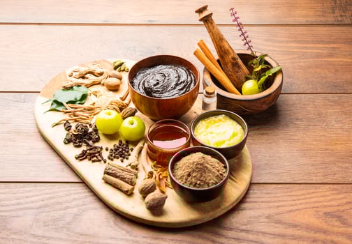Chyavanprash or chyawanprash is widely consumed in India as a dietary ayurvedic supplement photo