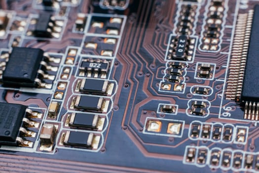 Circuit board repair. Electronic hardware modern technology. Motherboard digital personal computer chip. Tech science background. Integrated communication processor. Information engineering component photo