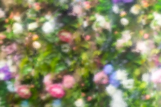 Blurry texture of colors. Lubricated palette. Nature color of plants in weak reflection. photo