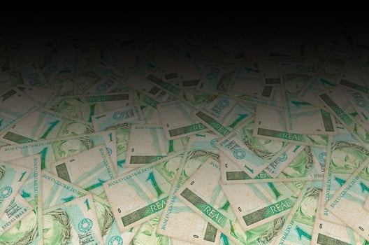 Republics Effigy portrait depicted as bust on old one real note Brazilian money photo