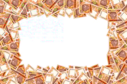 Pattern of 100 Sri Lanka rupees banknote is national currency of Sri Lanka photo