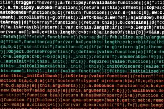 Bulgaria flag is depicted on the screen with the program code. The concept of modern technology and site development photo