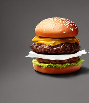 Gourmet fresh delicious homemade hamburger. photo