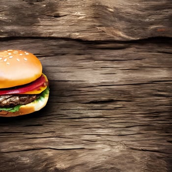 Gourmet fresh delicious homemade hamburger. photo
