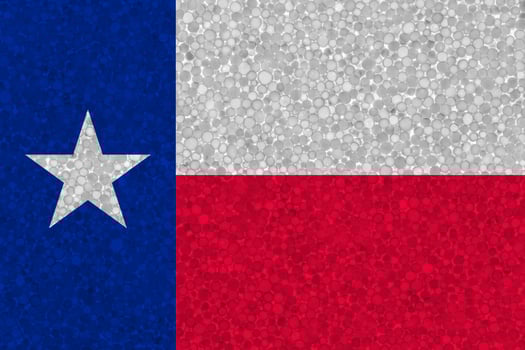 Flag of Texas on styrofoam texture photo