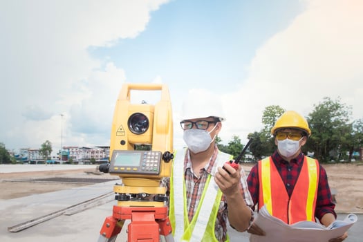 Survey equipment camera tool for Civil Engineer to surveying. photo