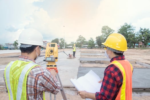 Survey equipment camera tool for Civil Engineer to surveying. photo