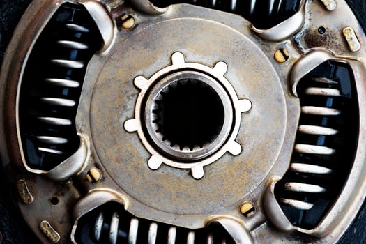 Close up car clutch plates photo