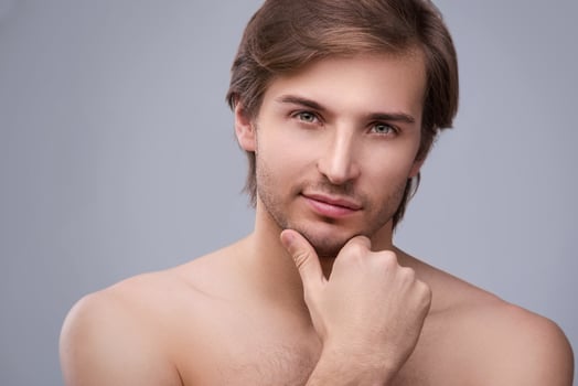 Portrait of a young and handsome man photo