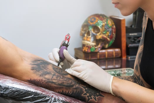 Details of a tattoo artist work photo